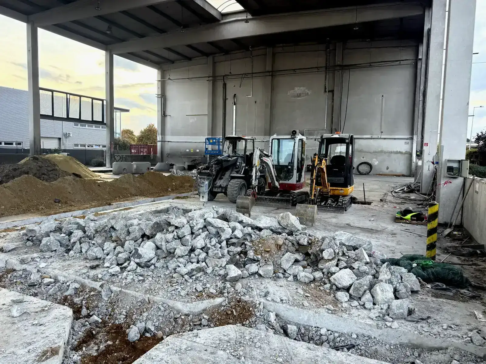 Bontás, Gépi Törés